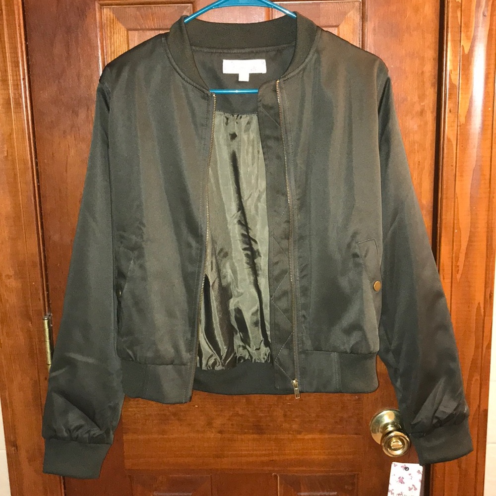 NWT Green Bomber Jacket
